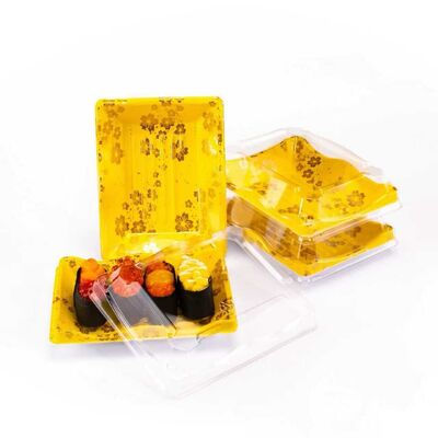 Plastic with Clear Lid /Anti-fog lid Disposable Sushi Box Food Grade Takeaway Container