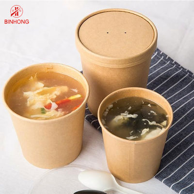 Conteneurs 16oz de papier jetables écologiques avec le couvercle
