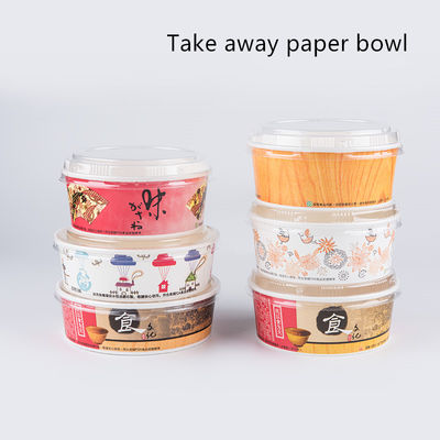 Graissez le bol de papier enduit par PE résistant des aliments de préparation rapide 240gsm