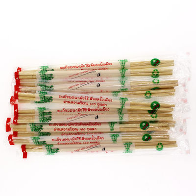 OPP a enveloppé les baguettes en bambou rondes naturelles jetables