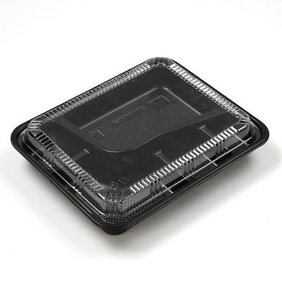 Transparent rectangulaire de conteneurs à emporter jetables de la catégorie comestible pp