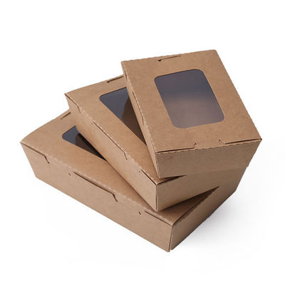 Adapté aux besoins du client 4 compartiments emportez Bento Box Leak Proof de papier
