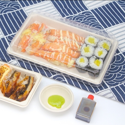 Compostable biodégradable écologique de caisse d'emballage de sushi de gâteau