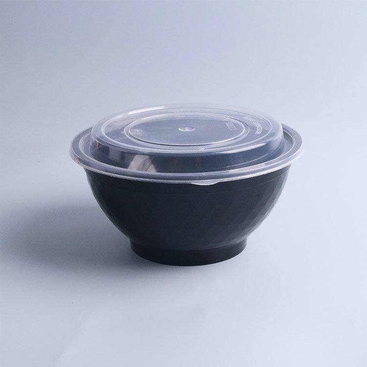 Faits sur commande imprimés sortent saladier en plastique rond 750Ml jetable 950 ml