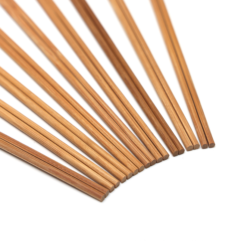 Baguettes en bambou de couleur brune ou carbonisée 21cm/24cm 4.8mm-5.0mm