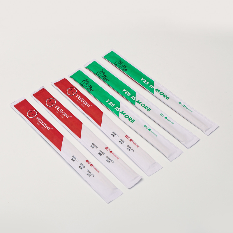 Pack de manchons en papier Bambou et papier de bois imprimé Baguettes Tensoge Twins rondes