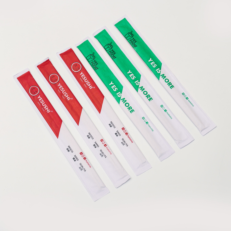 Pack de manchons en papier Bambou et papier de bois imprimé Baguettes Tensoge Twins rondes