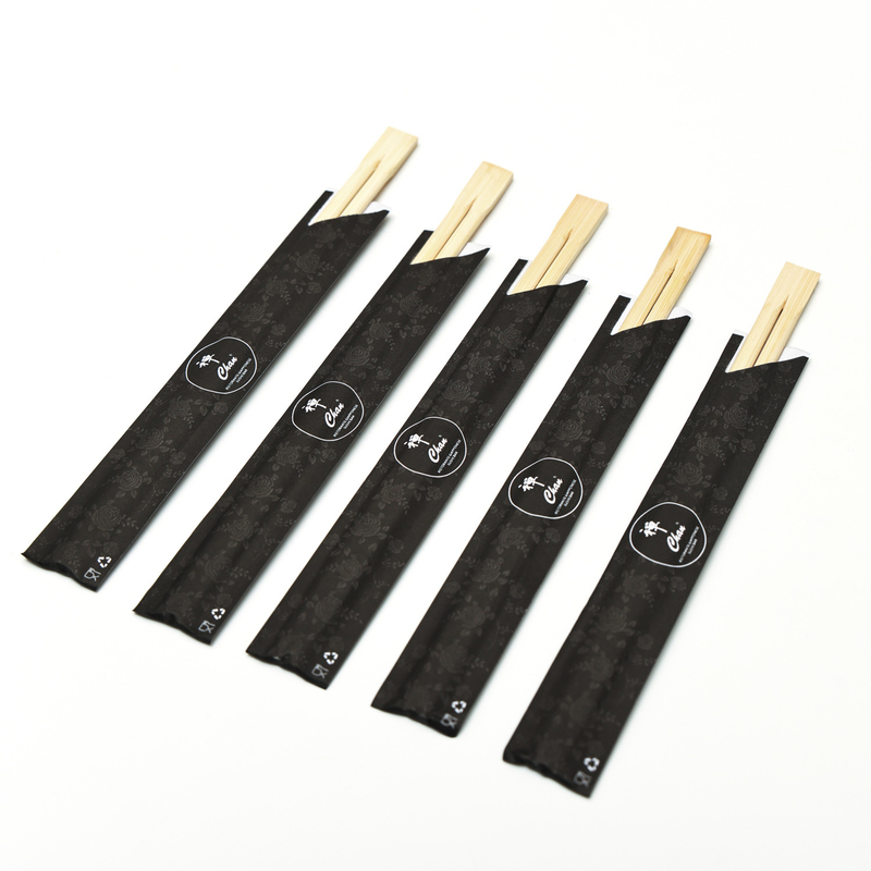 Emballage individuel personnalisé de baguettes en bambou de logo fait sur commande de sushi