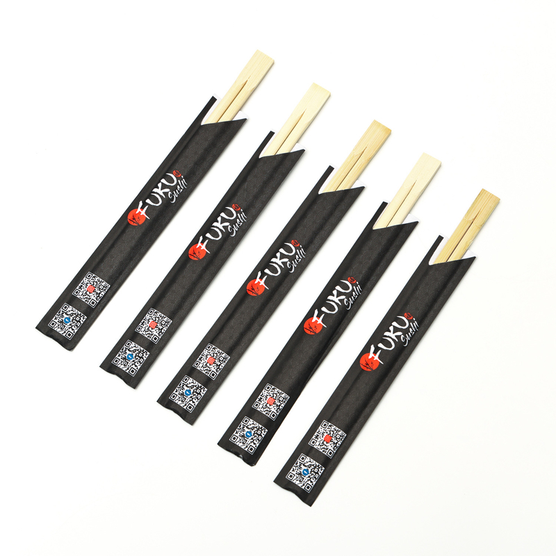 Emballage individuel personnalisé de baguettes en bambou de logo fait sur commande de sushi