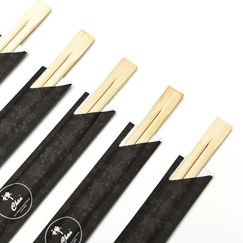 Emballage individuel personnalisé de baguettes en bambou de logo fait sur commande de sushi