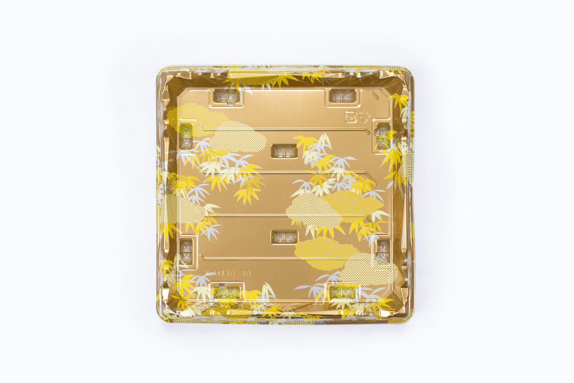 Plateaux de sushis avec couvercle pour les plats à emporter et les desserts Pet jetable avec boîte à pâtisserie couverture