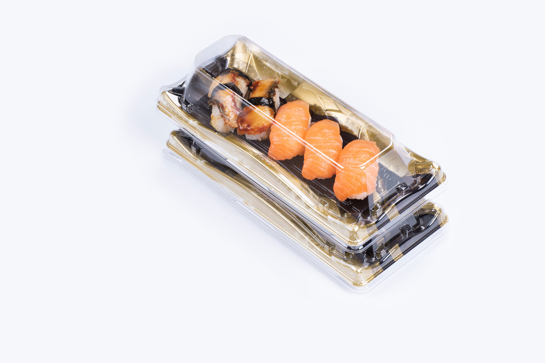 Récipients de sushis jetables avec couvercle Récipient alimentaire carré