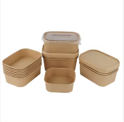 Food Packaging Paper Take Away Box Waterproof And Oil Proof Aluminum Foil Disposable Lunch Box Ideal For Catering And Takeout Services