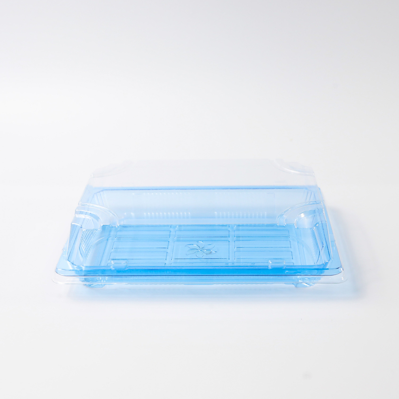 BH00-11 contenant alimentaire boîte d'emballage à emporter en plastique pour la bonne nourriture en plastique bleu boîte de sushis jetable