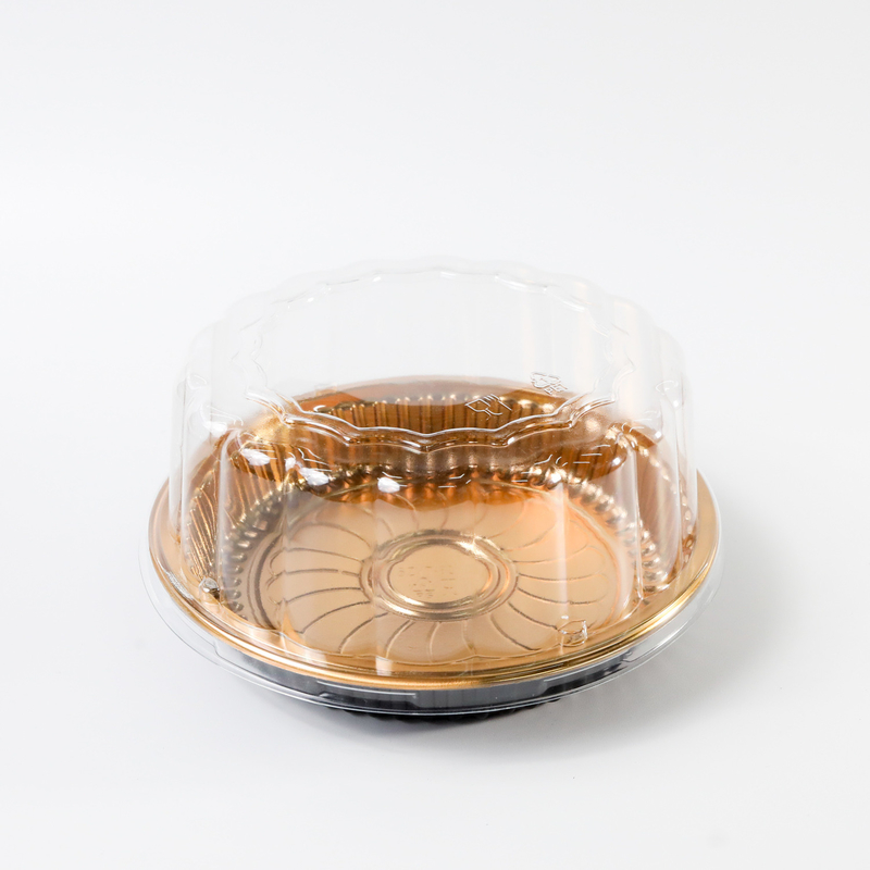 Boîte de sushi en plastique PE en gros avec couvercle, boîte à gâteaux, contenant en plastique rond