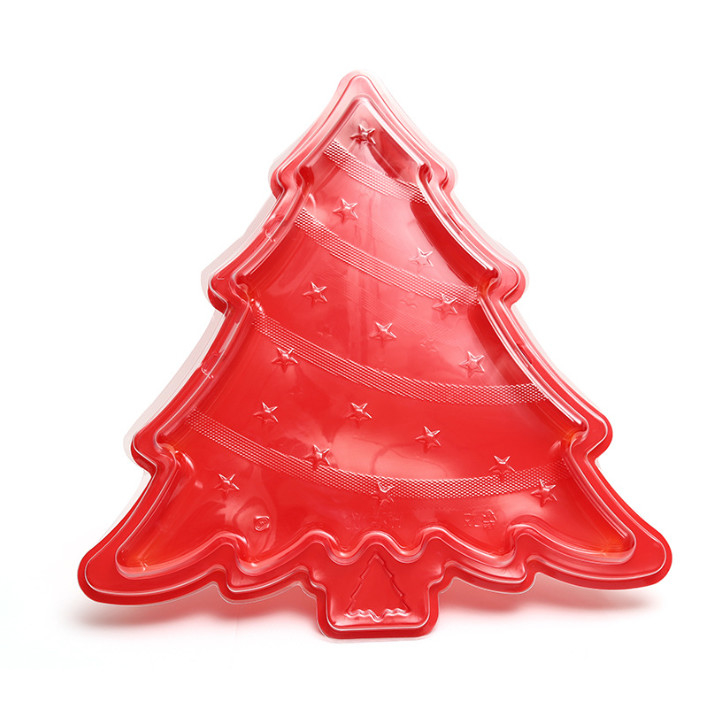 Boîte à sushi pour arbre de Noël Boîte à sushi pour gâteau au chocolat cuit Boîte à emballage en plastique jetable