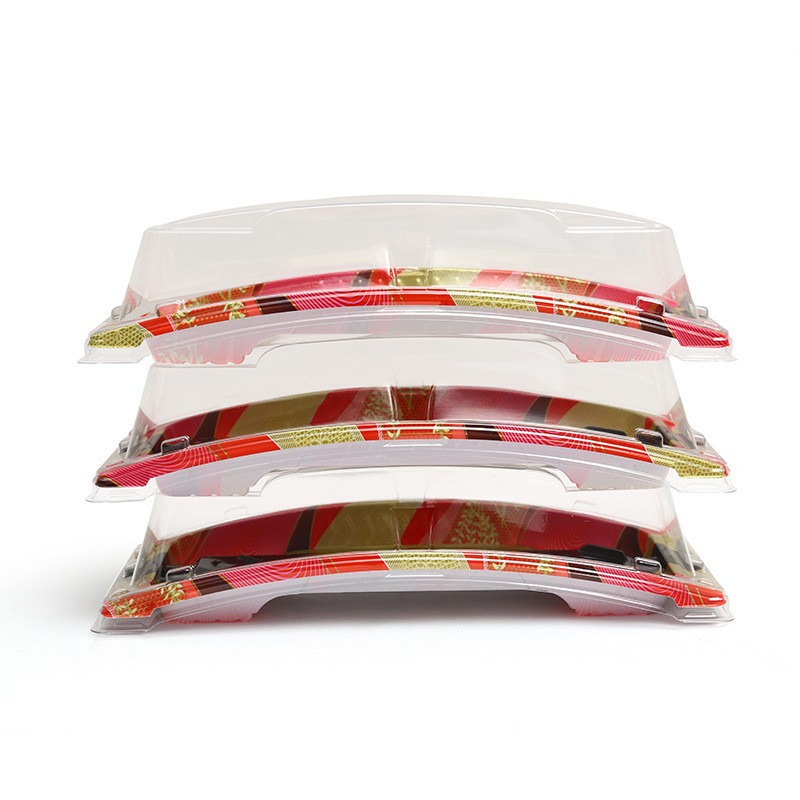 Fabricant professionnel emballage alimentaire en plastique recyclable plateaux de sushi pour conteneur alimentaire