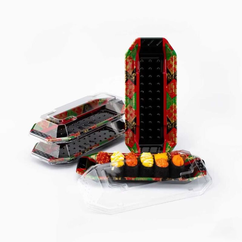 Plastic with Clear Lid /Anti-fog lid Disposable Sushi Box Food Grade Takeaway Container