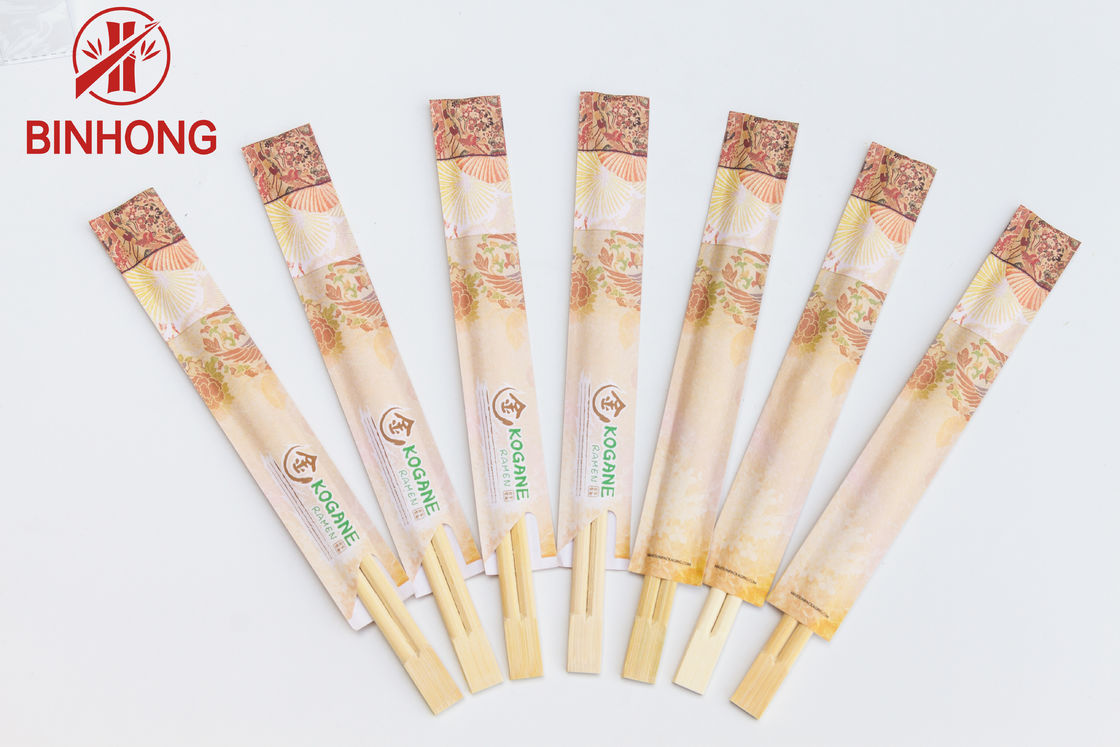 Fabricants Logo Printed Disposable Bamboo Chopsticks fait sur commande