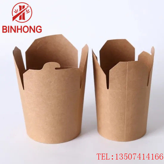 Empilable réutilisez les boîtes à emporter de papier de 45oz Papier d'emballage