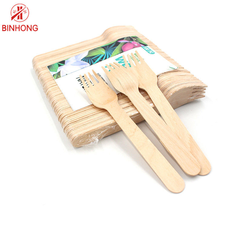 Couverts en bois jetables biodégradables de Birchwood 14cm