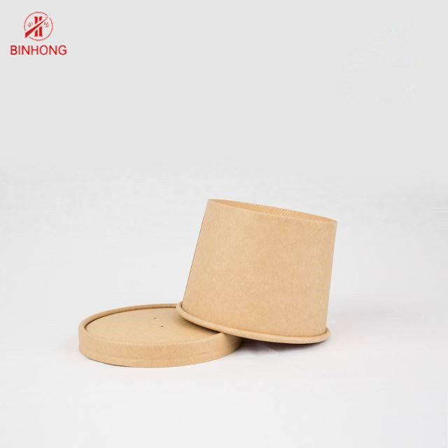 Conteneurs 16oz de papier jetables écologiques avec le couvercle