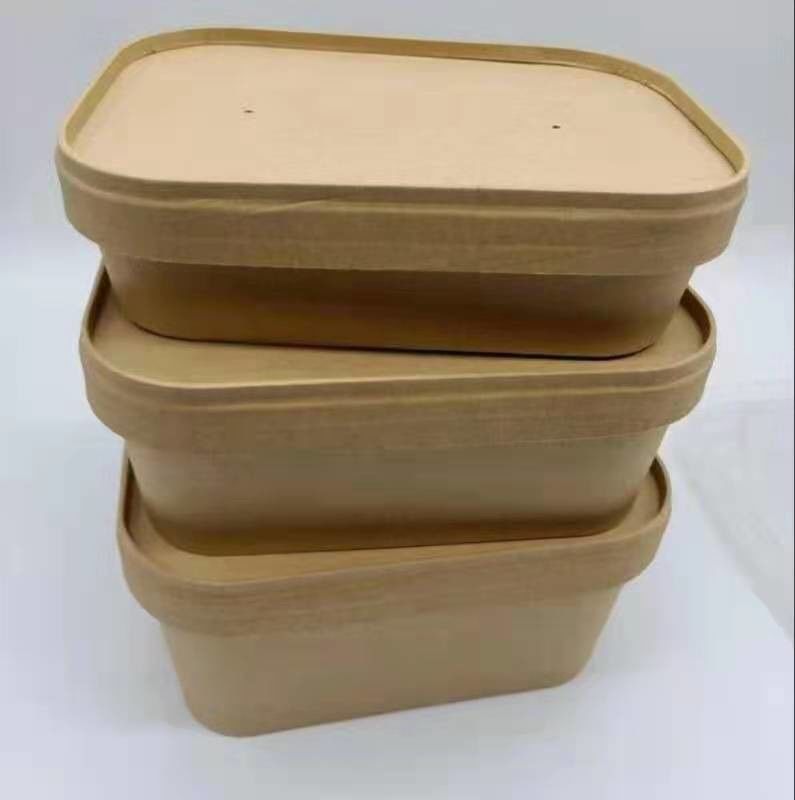 Conteneurs de papier jetables de la place 1000ml de catégorie de D.C.A.