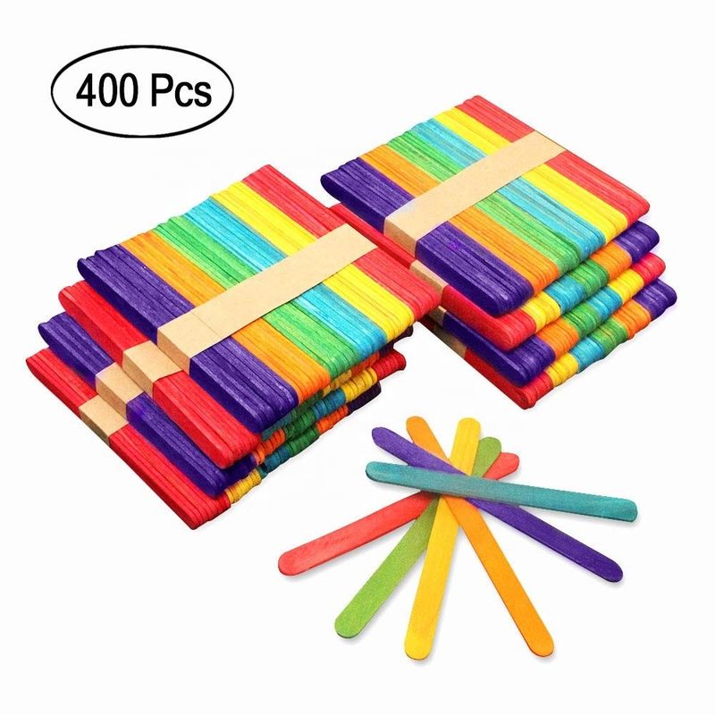 Le peuplier 4.5Inch a coloré des bâtons de glace à l'eau pour des métiers de DIY