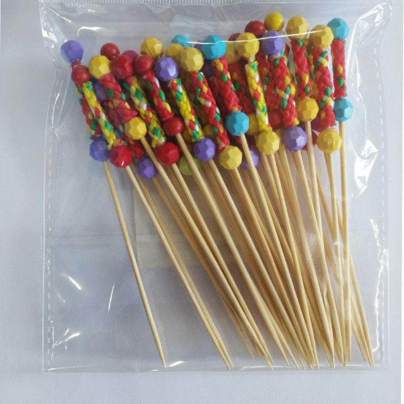 Bâtons de nourriture de bambou de la décoration 8cm de partie pour des boissons d'apéritifs