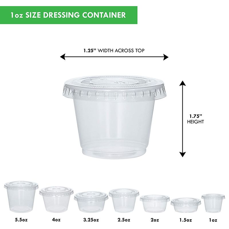 Tasse en plastique jetable d'OEM 1oz pour le condiment