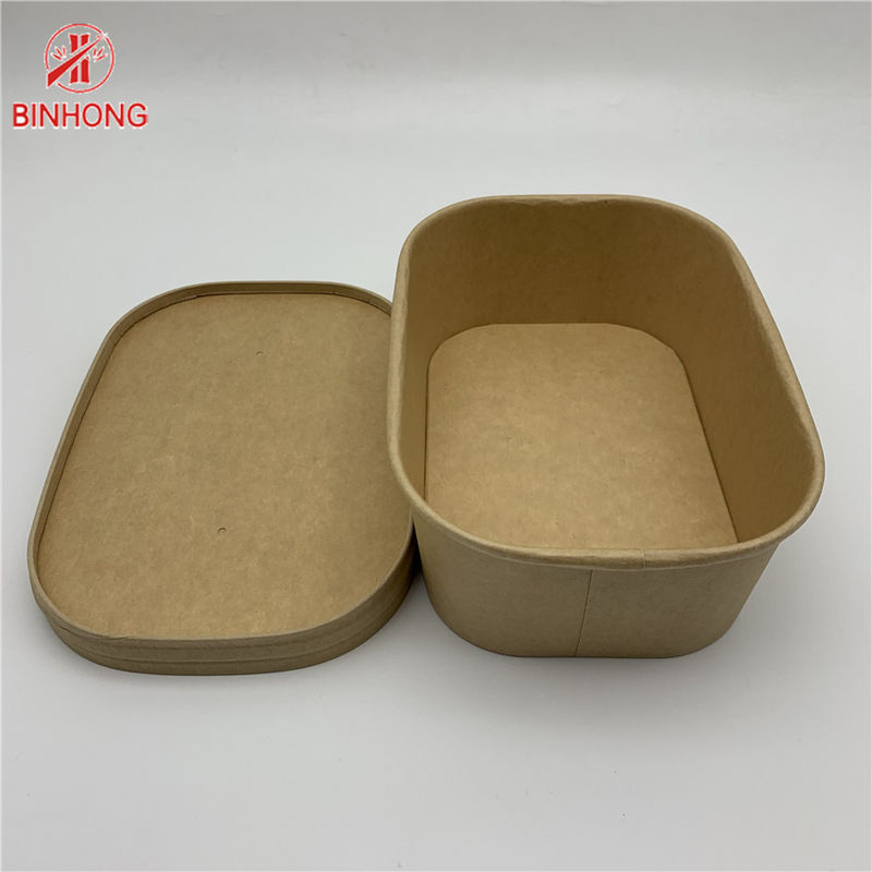 Conteneur de nourriture jetable écologique de papier de 750ml emballage
