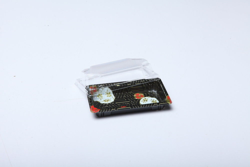Plateau en plastique jetable à emporter japonais de conteneur de boîte à sushi