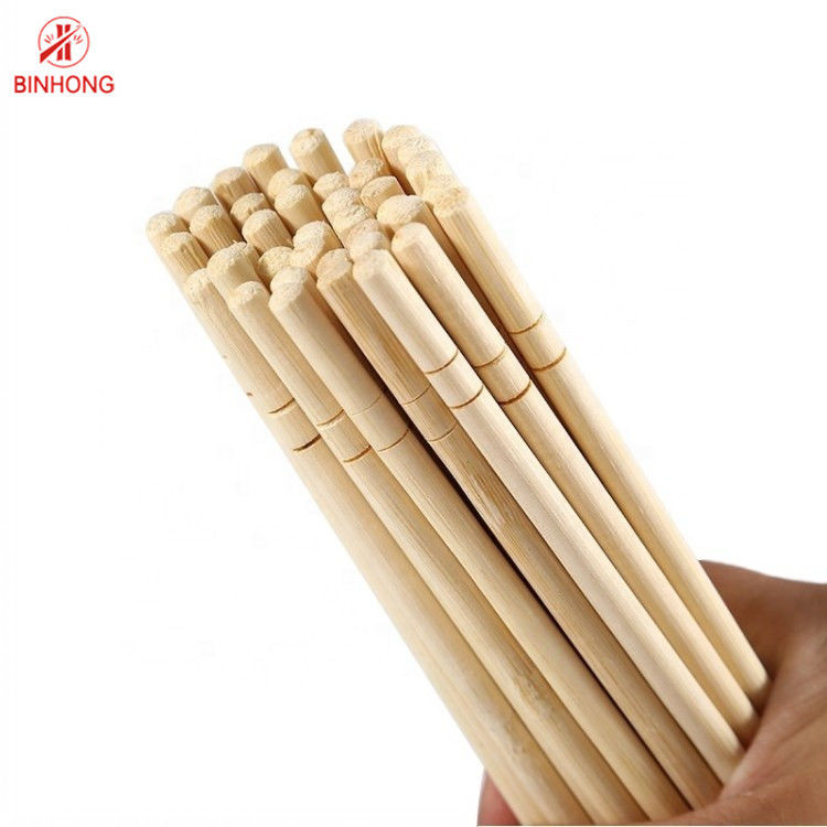 Baguettes rondes naturelles de baguettes en bambou jetables d'ami d'Eco de Chinois 21cm