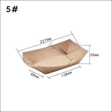 conteneur de bateau de papier de 100 280 530ml emballage pour la fleur de riz de poulet