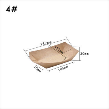 conteneur de bateau de papier de 100 280 530ml emballage pour la fleur de riz de poulet