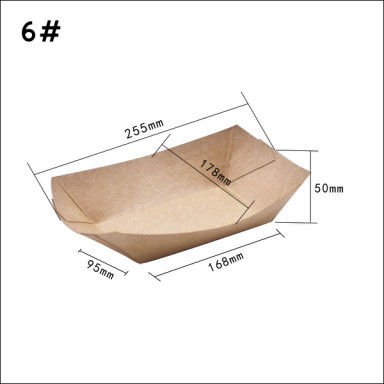conteneur de bateau de papier de 100 280 530ml emballage pour la fleur de riz de poulet