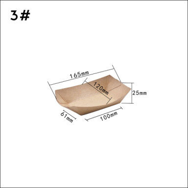 conteneur de bateau de papier de 100 280 530ml emballage pour la fleur de riz de poulet