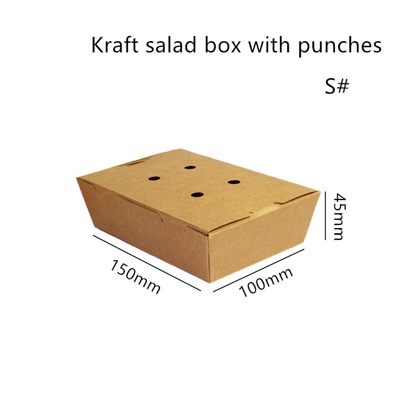 Le papier d'emballage de salade emportent jetable Microwavable de boîte avec des poinçons