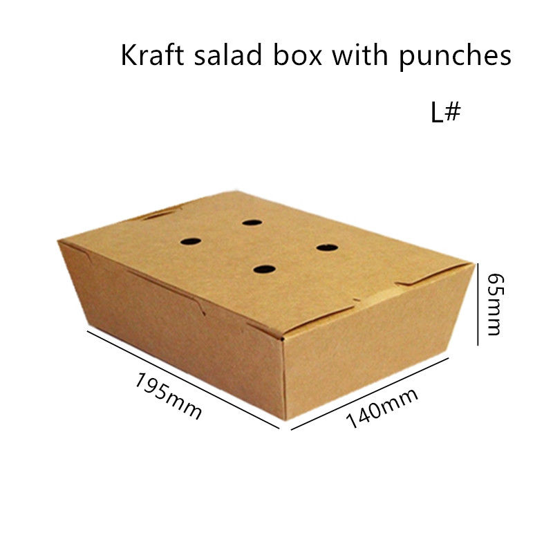 Le papier d'emballage de salade emportent jetable Microwavable de boîte avec des poinçons