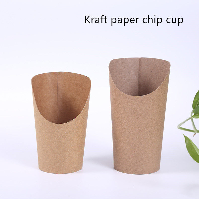 Tasse à simple face jetable de papier d'emballage de scoop pour des puces de pommes frites