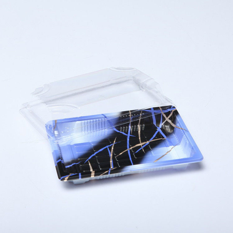 OEM de plastique jetable recyclable de plateau de sushi avec l'anti couvercle de brouillard