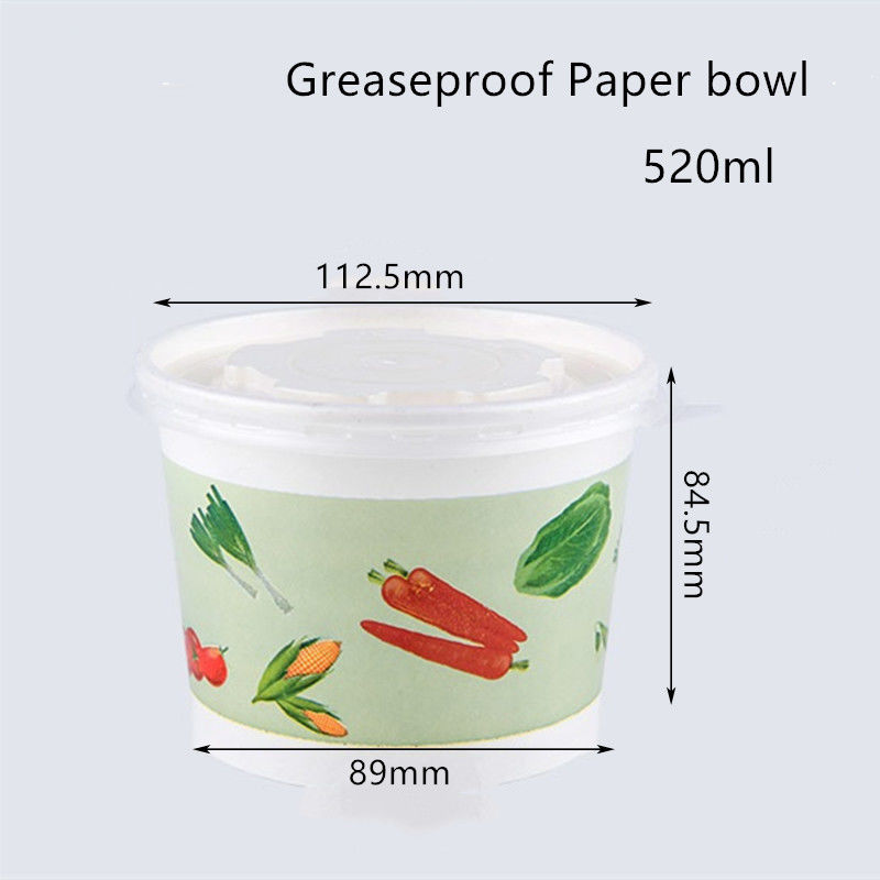 Flexo imprimant la cuvette de papier jetable sulfurisée pour la soupe