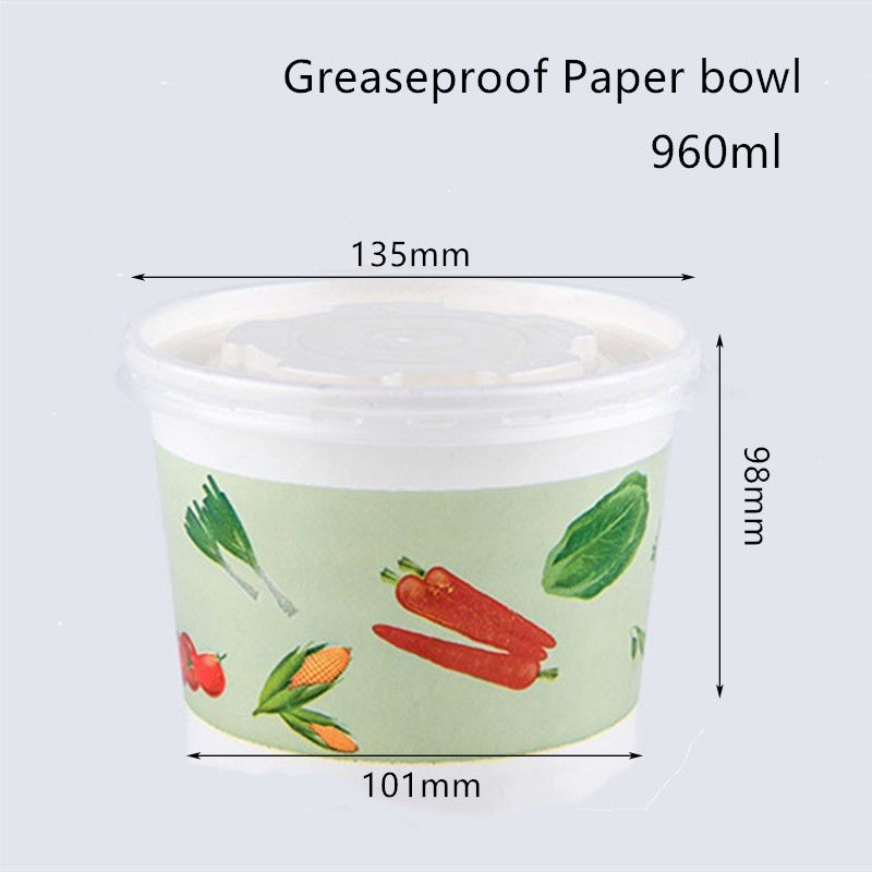 Flexo imprimant la cuvette de papier jetable sulfurisée pour la soupe