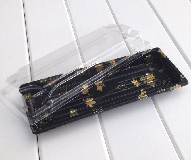 Contenant en plastique pour aliments Plateau de sushis japonais Boîte d'emballage alimentaire jetable en plastique