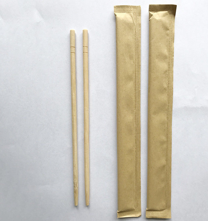 Baguettes écologiques en bambou jetables avec l'emballage de papier d'emballage