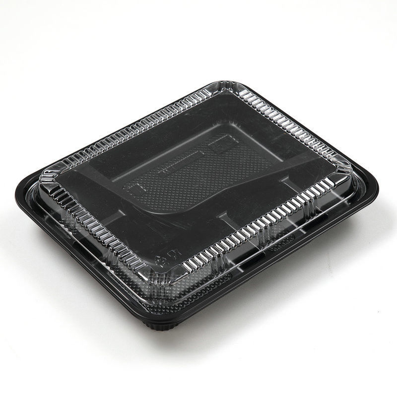 Transparent rectangulaire de conteneurs à emporter jetables de la catégorie comestible pp