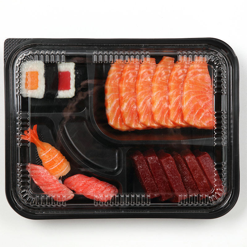 Transparent rectangulaire de conteneurs à emporter jetables de la catégorie comestible pp