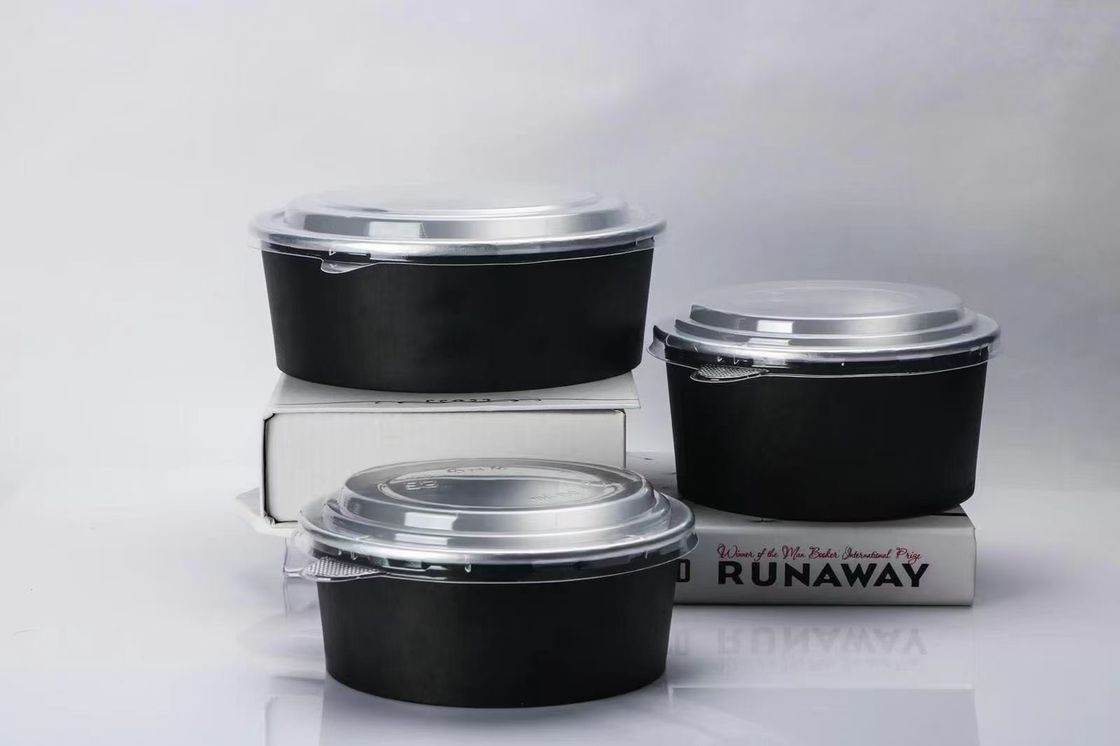 Conteneur à emporter rond 1300ml de papier d'aluminium de prêt-à-manger de Smoothwall avec le couvercle