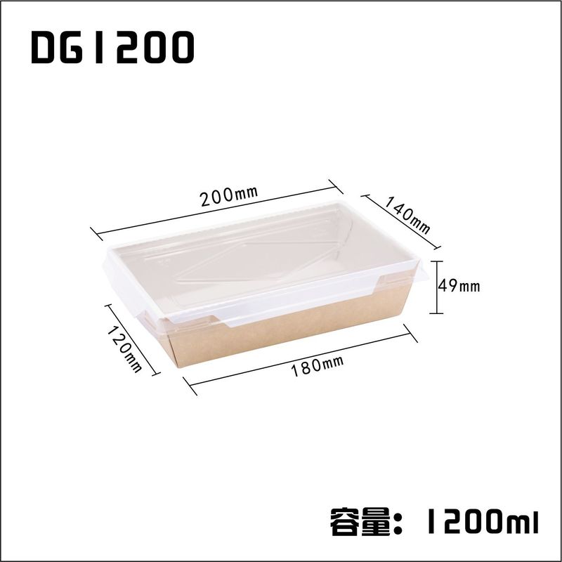 Le volume de boîte de papier d'emballage de riz de friture de place de catégorie comestible sulfurisé avec la couverture