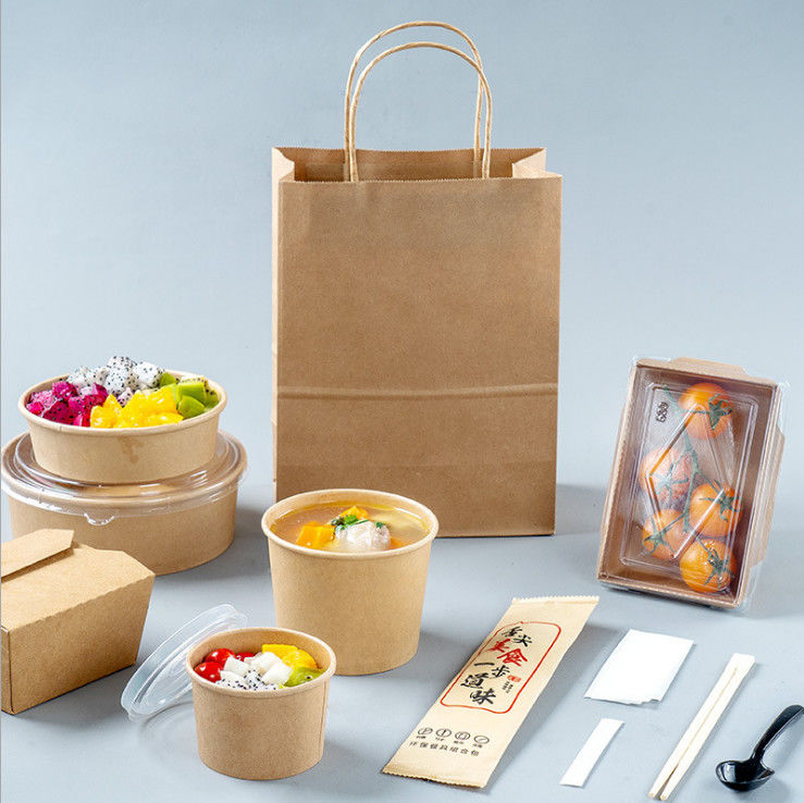 Conteneurs de papier jetables sulfurisés pour emporter la nourriture exprès